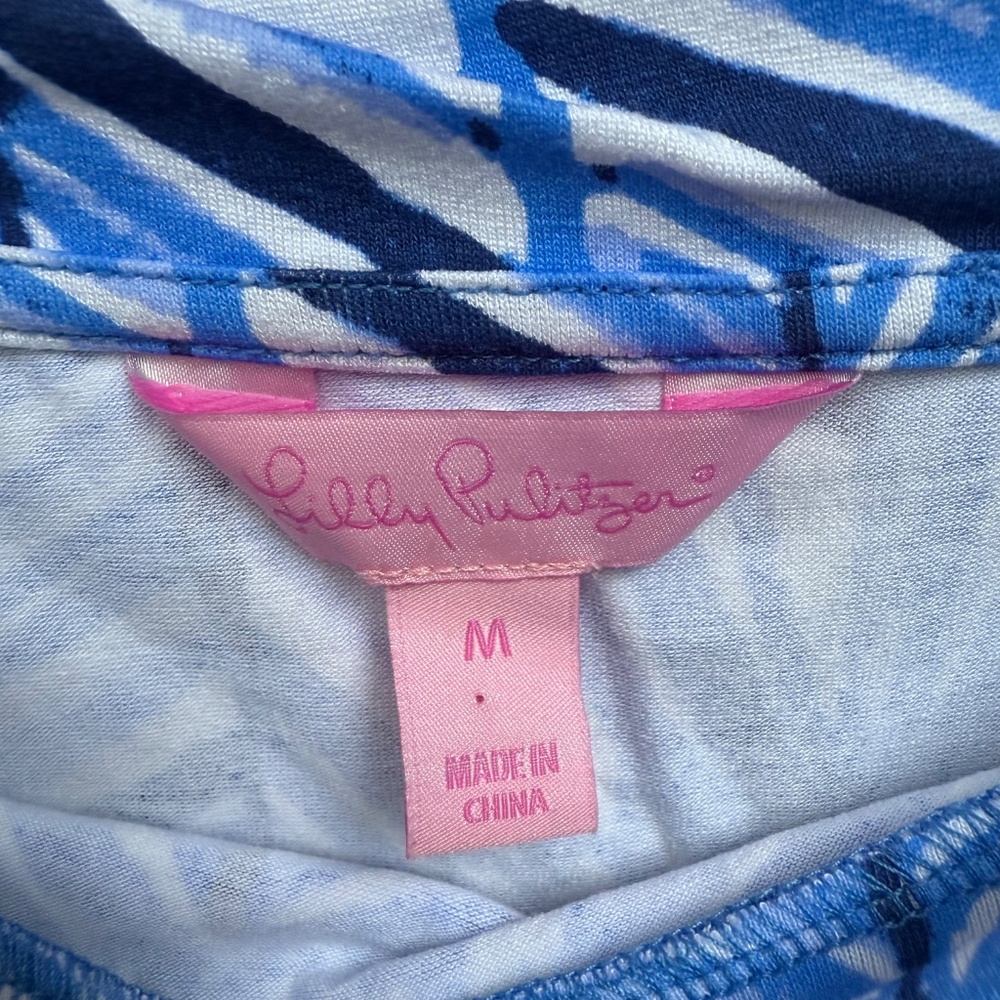 LILLY PULITZER Lowe Costa Verde Engineered Lapis Blue Dress Medium - Picture 4 of 6